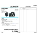 Sony DSLR-A550H Service Manual