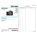Sony DSLR-A850 Service Manual