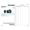 Sony DSLR-A850Q Service Manual