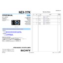 Sony NEX-7, NEX-7K (serv.man2) Service Manual