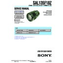 Sony SAL135F18Z Service Manual