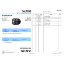 Sony SAL1650 Service Manual