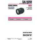 Sony SAL18250 (serv.man2) Service Manual