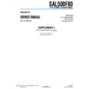 Sony SAL500F80 (serv.man3) Service Manual