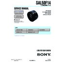 Sony SAL50F14 Service Manual