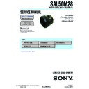 Sony SAL50M28 Service Manual