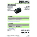 Sony SAL55200 Service Manual