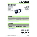 Sony SAL70200G (serv.man2) Service Manual