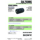 Sony SAL70300G Service Manual