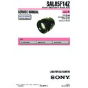 Sony SAL85F14Z (serv.man2) Service Manual
