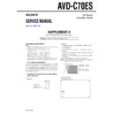 Sony AVD-C70ES (serv.man3) Service Manual