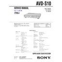 Sony AVD-S10 Service Manual