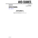 Sony AVD-S500ES (serv.man2) Service Manual