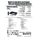 Sony BDP-BX120, BDP-BX320, BDP-BX520, BDP-S1200, BDP-S3200, BDP-S4200, BDP-S5200 Service Manual