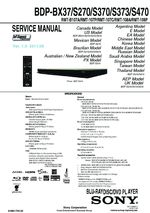 Sony DVD service manuals - Page 2