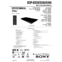 Sony BDP-BX59, BDP-S490, BDP-S590 Service Manual