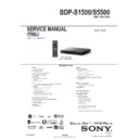 Sony BDP-S1500, BDP-S5500 Service Manual