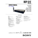 Sony BDP-S1E (serv.man2) Service Manual