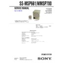 Sony DAV-D150B, DAV-D150E, DAV-D150G, DAV-D150N, HT-V700DP, SS-MSP661, SS-WMSP700 Service Manual
