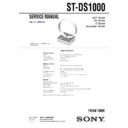 Sony DAV-DS1000, ST-DS1000 Service Manual