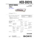 Sony DAV-DX315, HCD-DX315 Service Manual