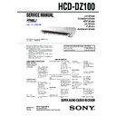 Sony DAV-DZ100, HCD-DZ100 Service Manual