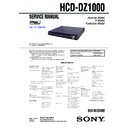 Sony DAV-DZ1000, HCD-DZ1000 Service Manual