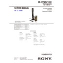 Sony DAV-DZ1000, SS-CT74, SS-DZ1000, SS-TS77, SS-WS77 Service Manual