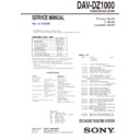 Sony DAV-DZ1000 Service Manual