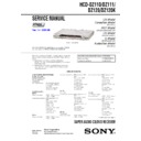 Sony DAV-DZ110, DAV-DZ111, DAV-DZ120, DAV-DZ120K, HCD-DZ110, HCD-DZ111, HCD-DZ120, HCD-DZ120K Service Manual