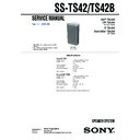 Sony DAV-DZ200, DAV-DZ300, SS-TS42, SS-TS42B Service Manual