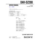 Sony DAV-DZ200 Service Manual