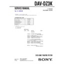 dav-dz3k service manual