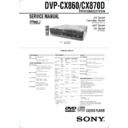 Sony DVP-CX860, DVP-CX870D Service Manual