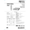 Sony DVP-F11 Service Manual
