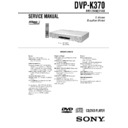 dvp-k370 (serv.man2) service manual