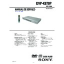 Sony DVP-K870P (serv.man2) Service Manual
