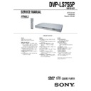 Sony DVP-LS755P Service Manual