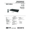 Sony DVP-NS518P, DVP-NS618P Service Manual