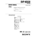 Sony DVP-NS530 Service Manual