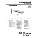 Sony DVP-NS585P, DVP-NS590P (serv.man2) Service Manual