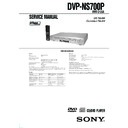 Sony DVP-NS700P Service Manual