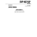 Sony DVP-NS715P (serv.man2) Service Manual