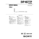 Sony DVP-NS777P Service Manual