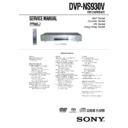 Sony DVP-NS930V Service Manual