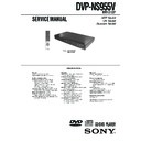 Sony DVP-NS955V Service Manual