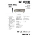 Sony DVP-NS999ES Service Manual