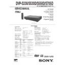 Sony DVP-S330, DVP-S530D, DVP-S550D, DVP-S705D Service Manual