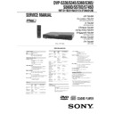 Sony DVP-S336, DVP-S345, DVP-S360, DVP-S365, DVP-S560D, DVP-S570D, DVP-S745D Service Manual