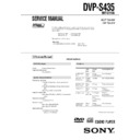 Sony DVP-S435 Service Manual